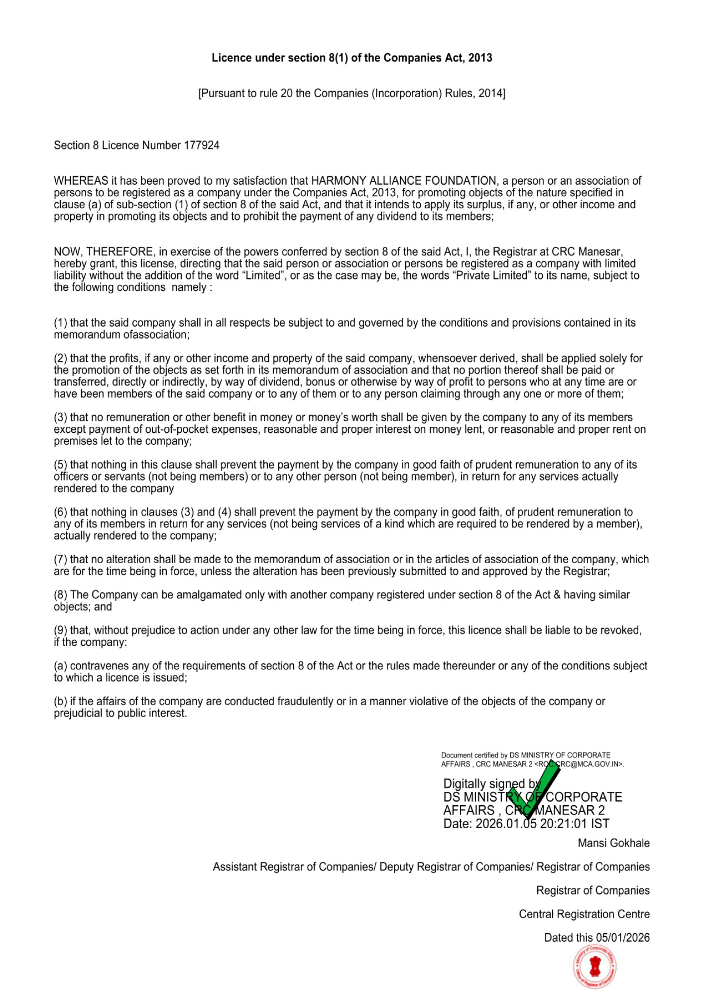 Section-8 Registration